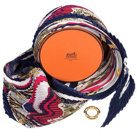 hermes style scarf ring|hermes pleated scarf.